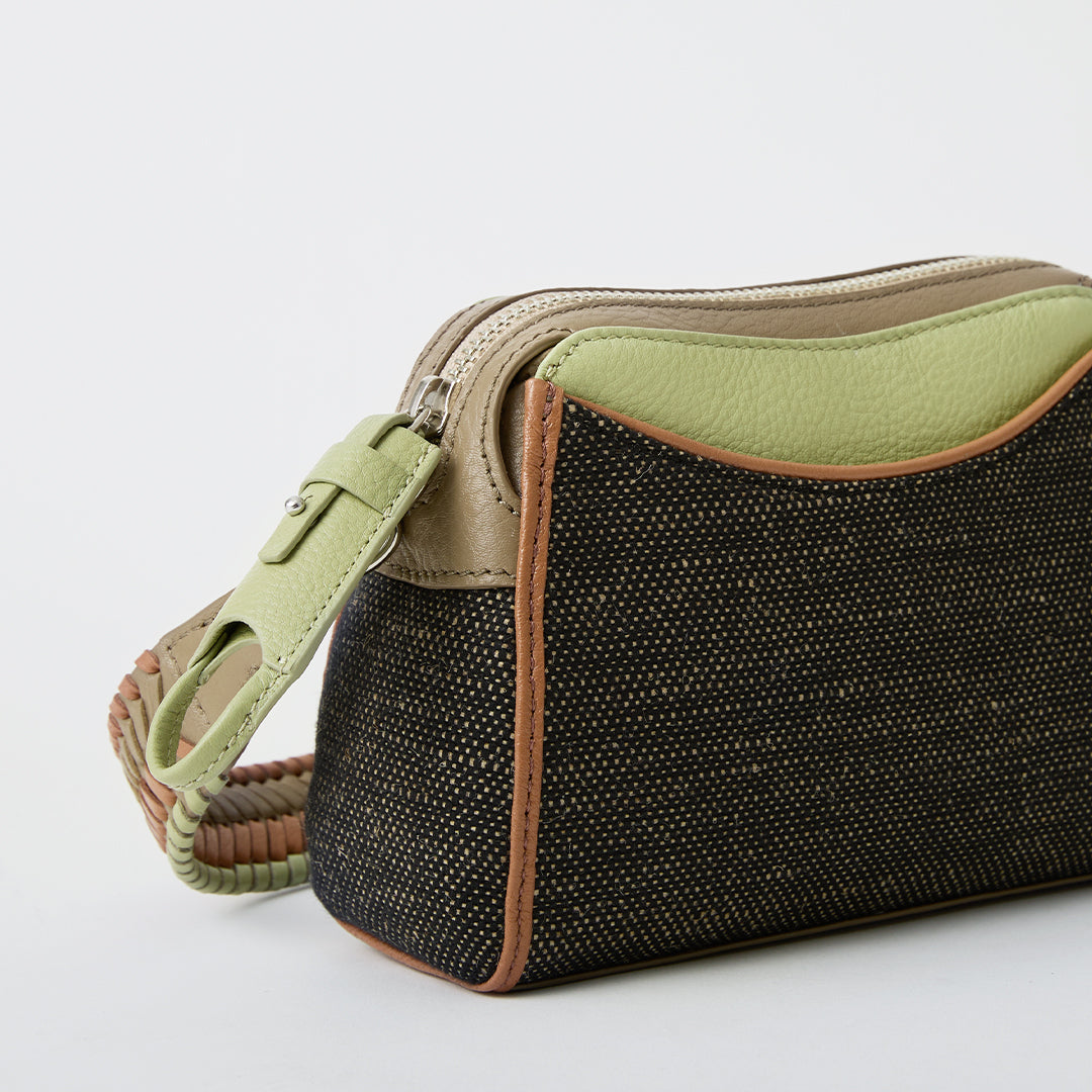Jutee 輕盈黃麻繽紛肩背包 S