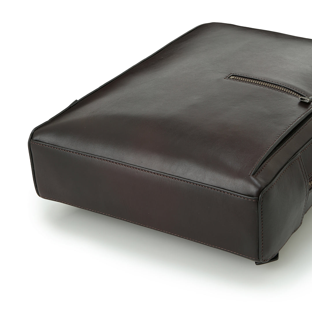 復古皮革 方形後背包 Slim