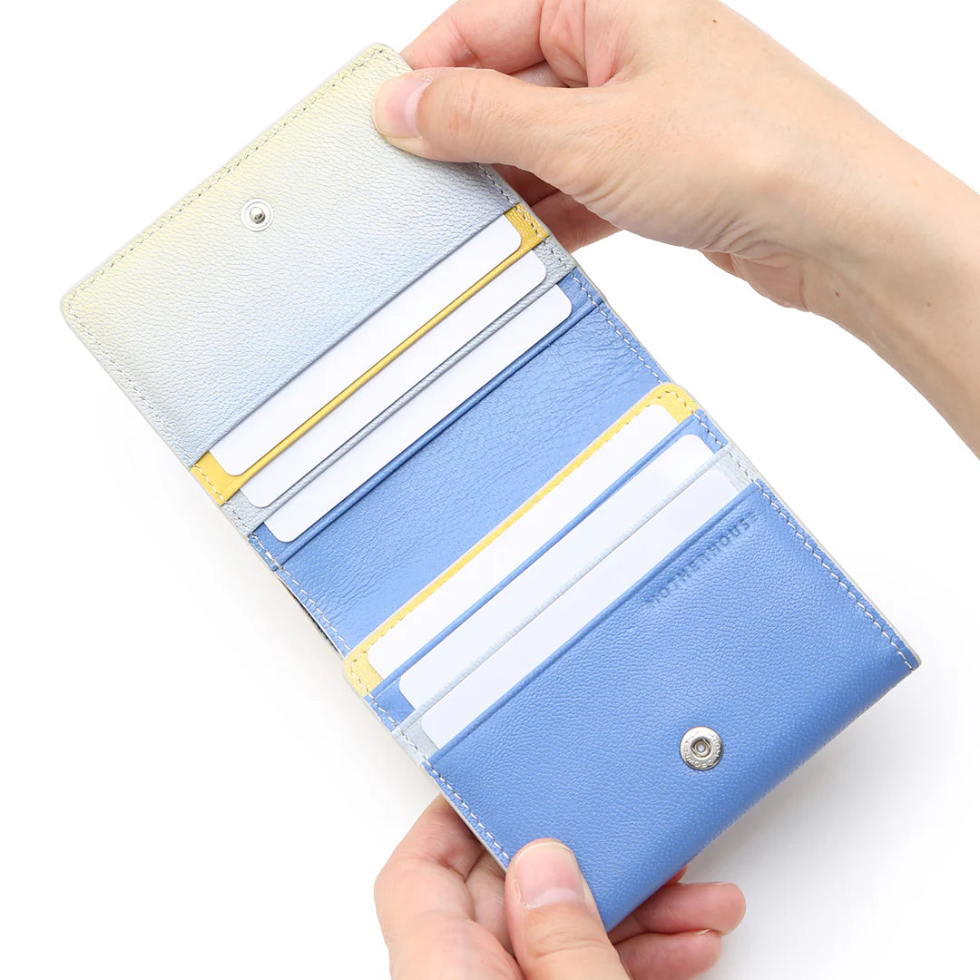 三色漸層 Irodori 方形短夾