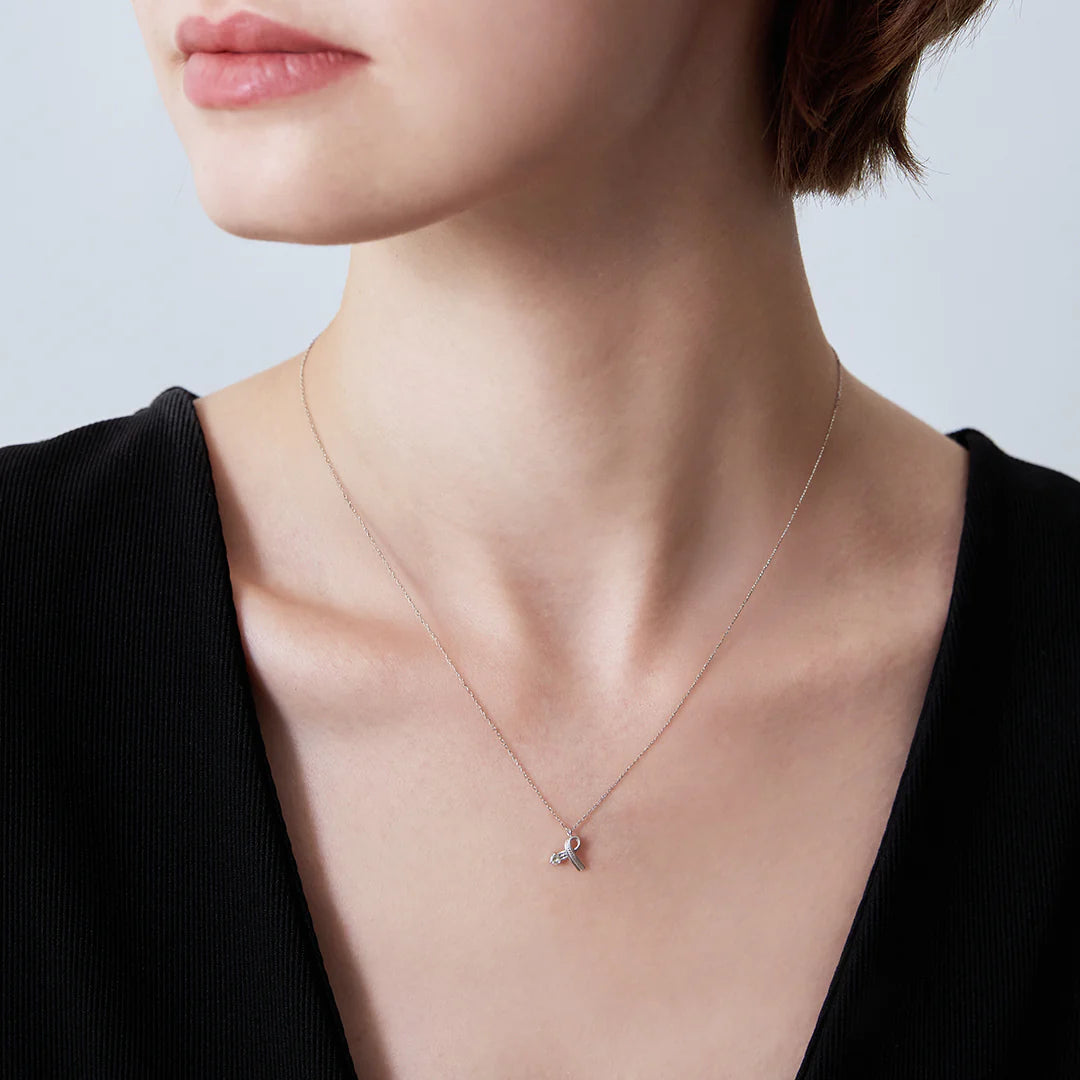 Keep Walking鑽石項鍊(銀)