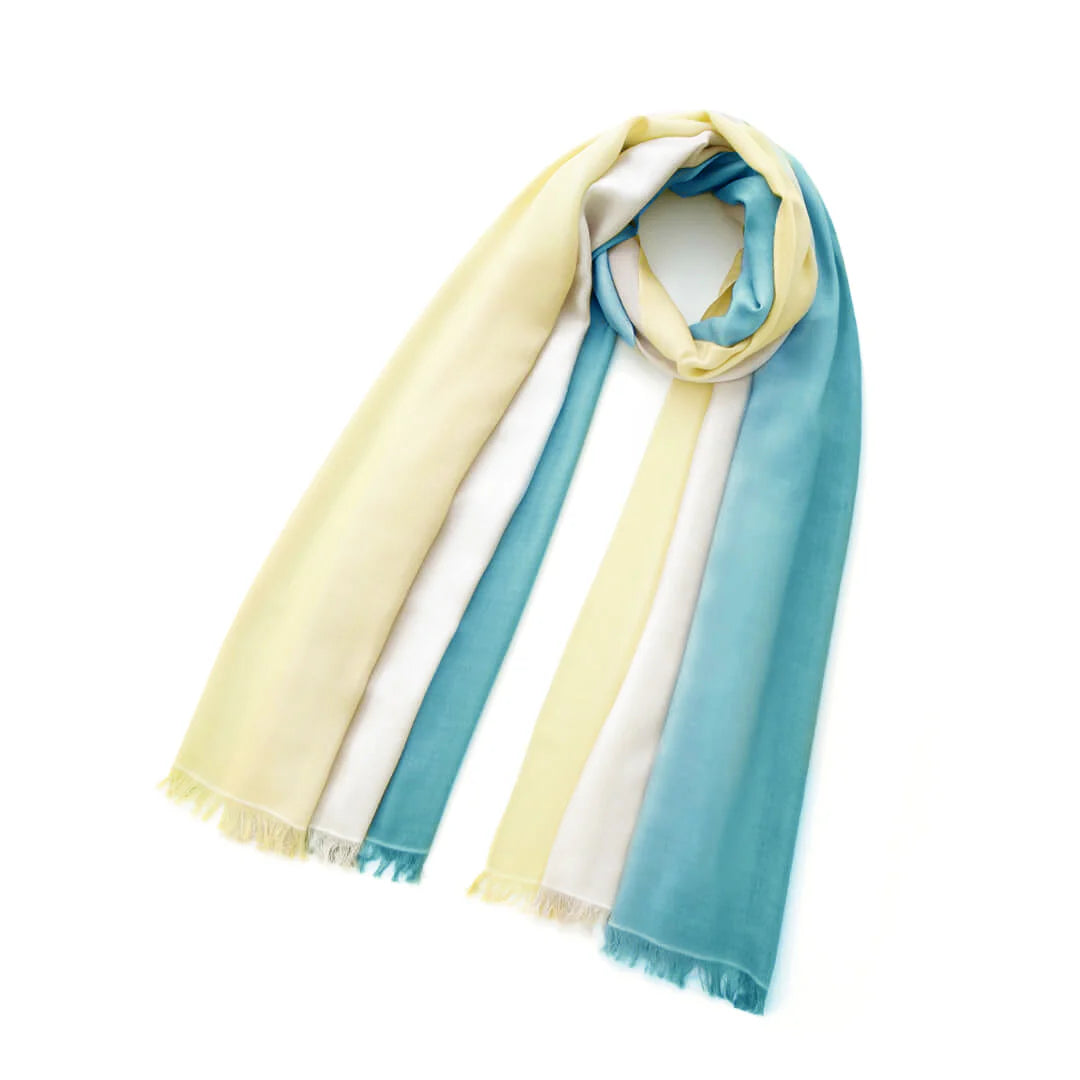 三色細緻絲質圍巾