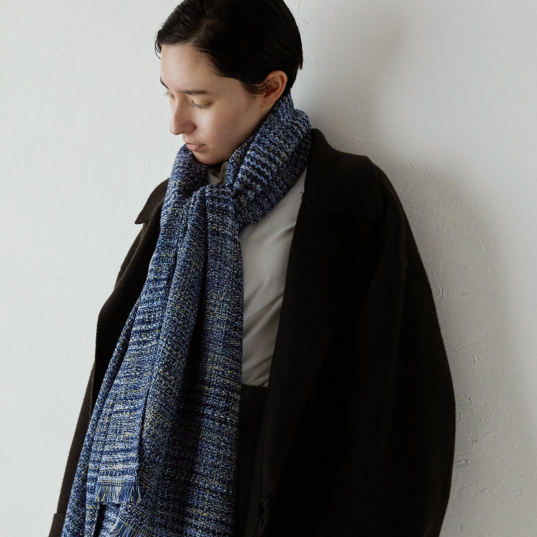 8色編撚羊毛圍巾