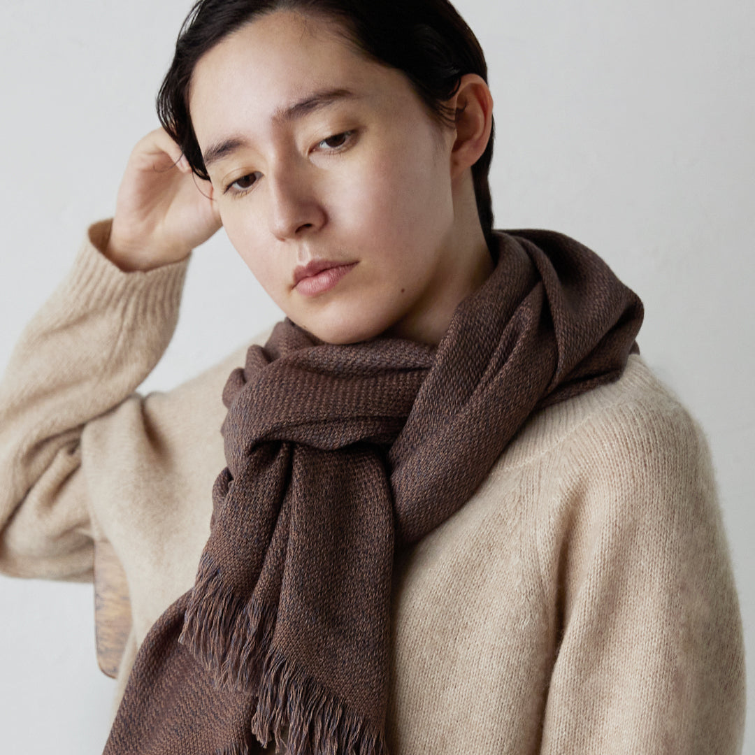 美麗諾羊毛花呢圍巾