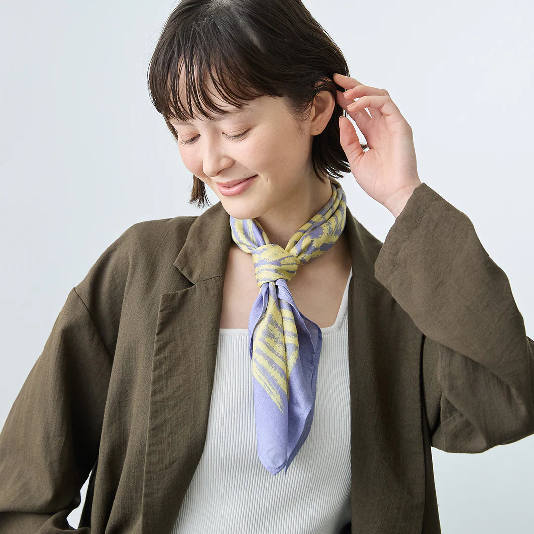 疊色絲質領巾 -梢-