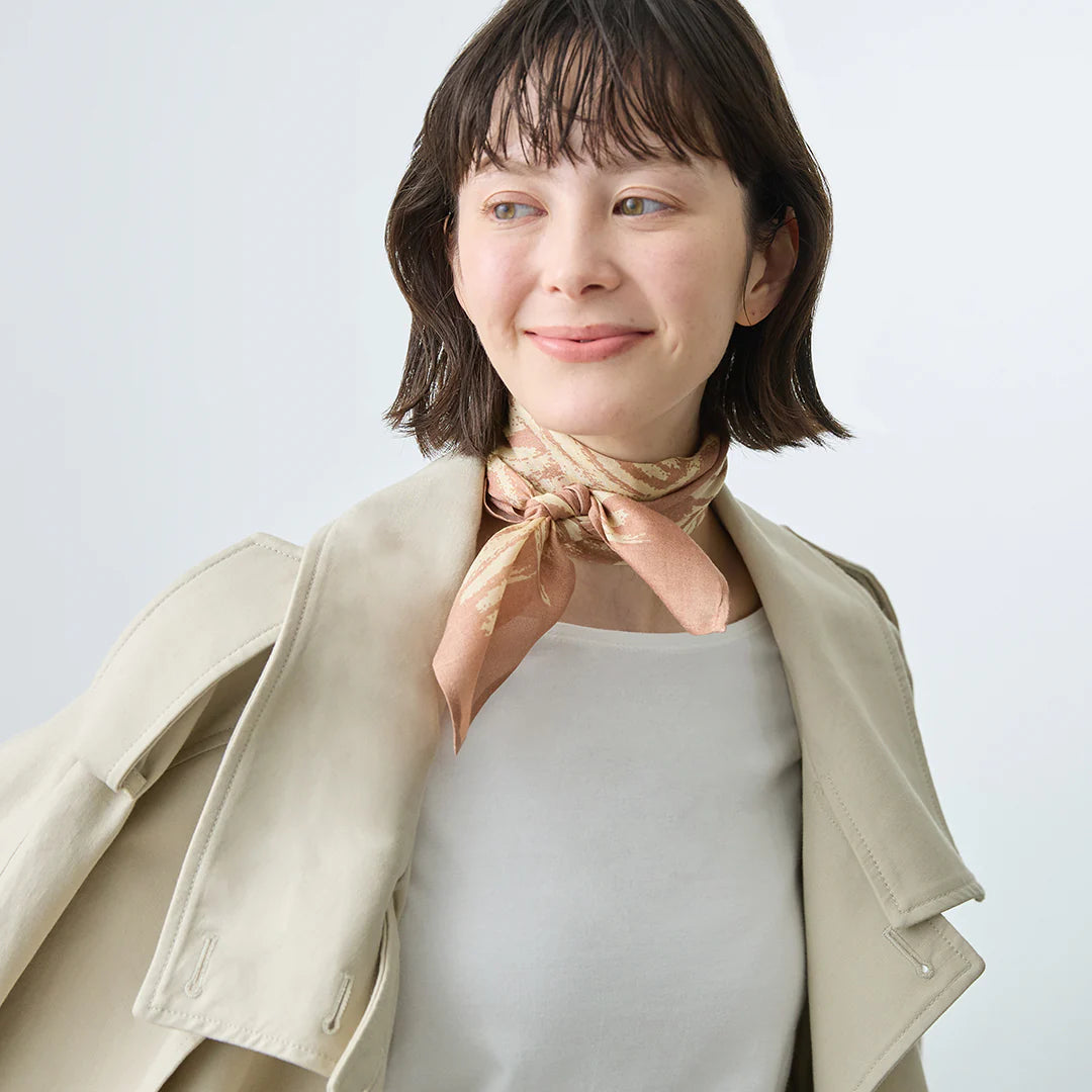 疊色絲質領巾 -梢-