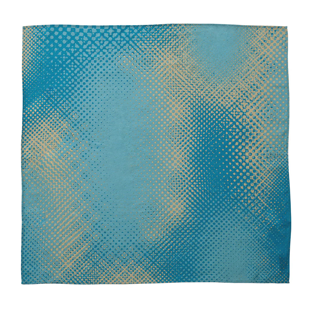 疊色絲質領巾 -雨音-