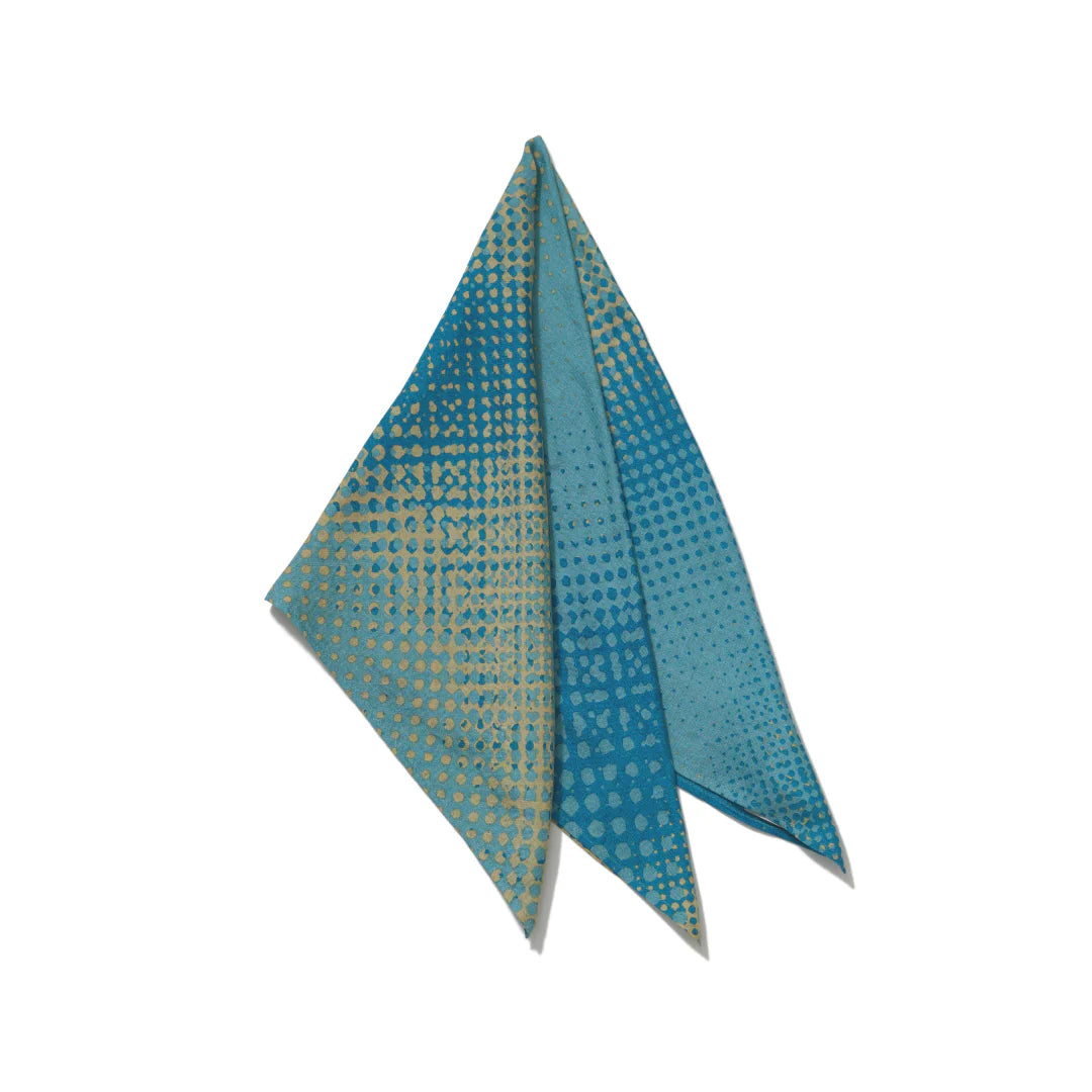 疊色絲質領巾 -雨音-