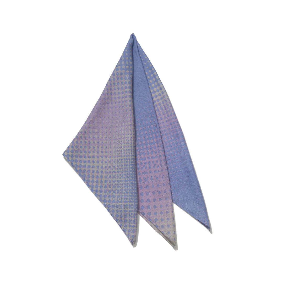 疊色絲質領巾 -雨音-