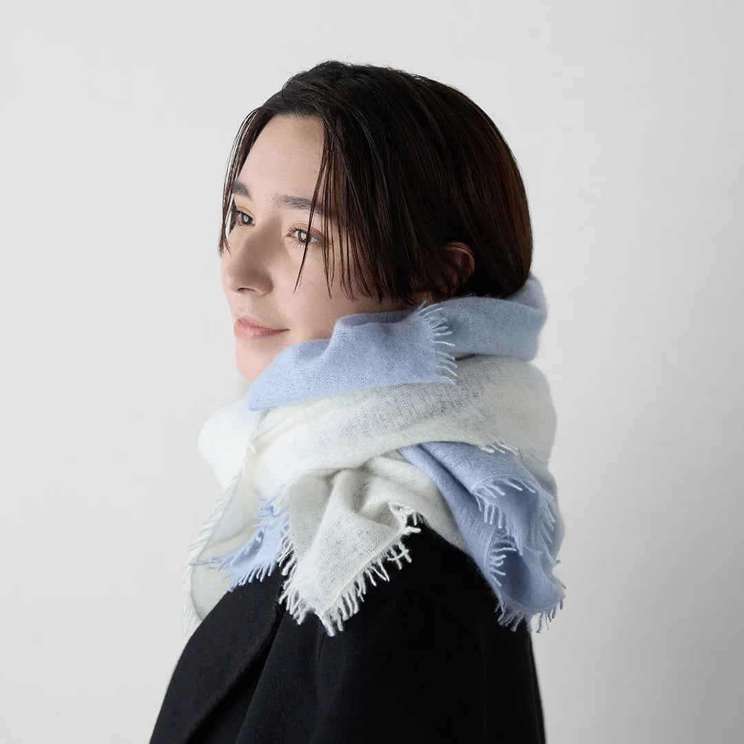 綿雪 喀什米爾羊毛圍巾