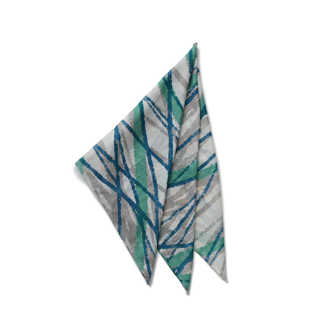 疊色絲質領巾 -風曳-