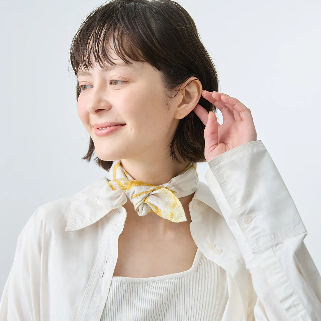 疊色絲質領巾 -風曳-